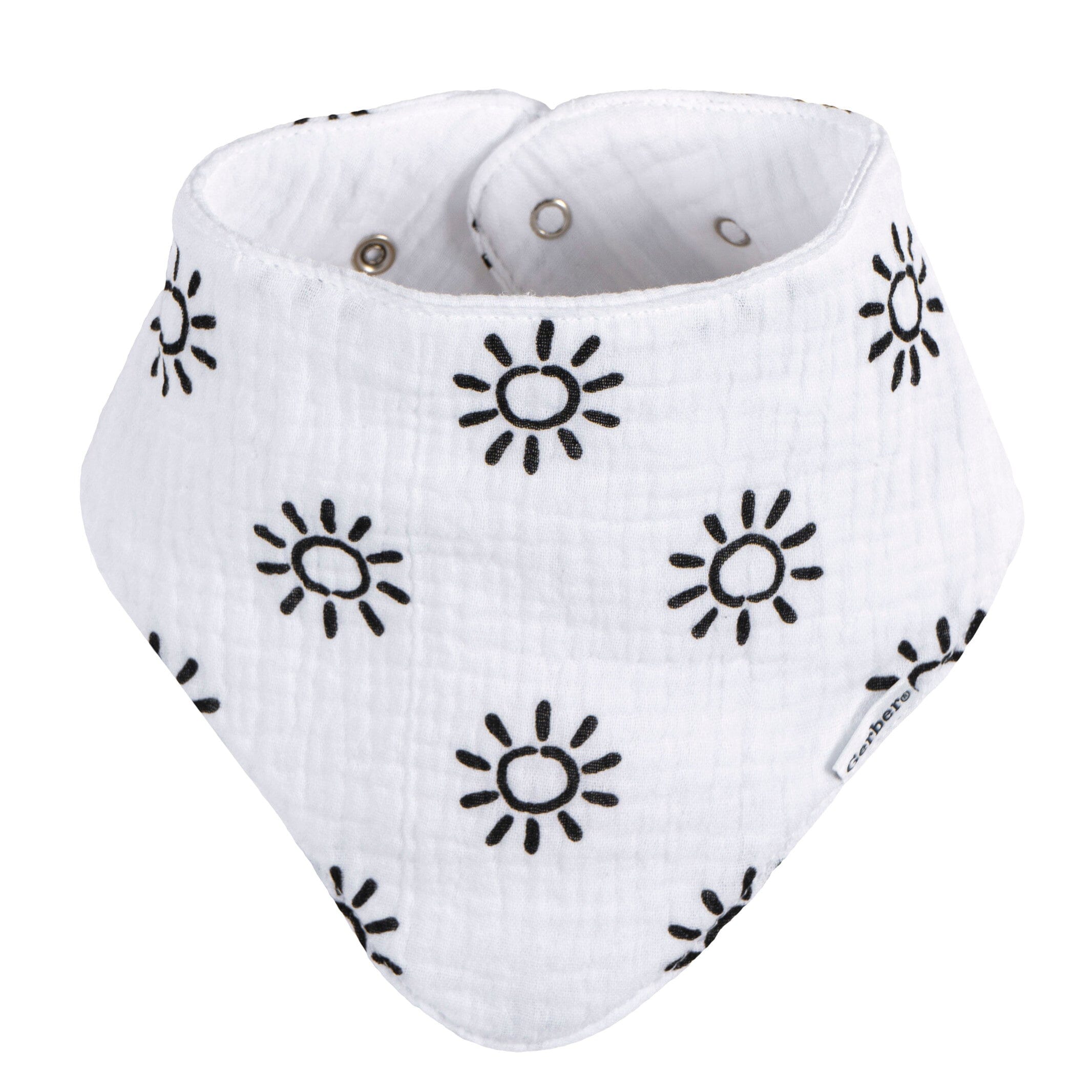 10-Pack Baby Neutral Multi White Muslin Bandana Bib