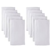 10-Pack Baby Neutral White Organic Prefold Gauze Diapers With Absorbent Pads