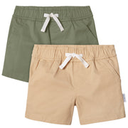2-Pack Baby & Toddler Boys Olive/Dark Khaki Shorts