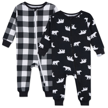 2-Pack Baby & Toddler Boys Bears Snug Fit Footless Pajamas