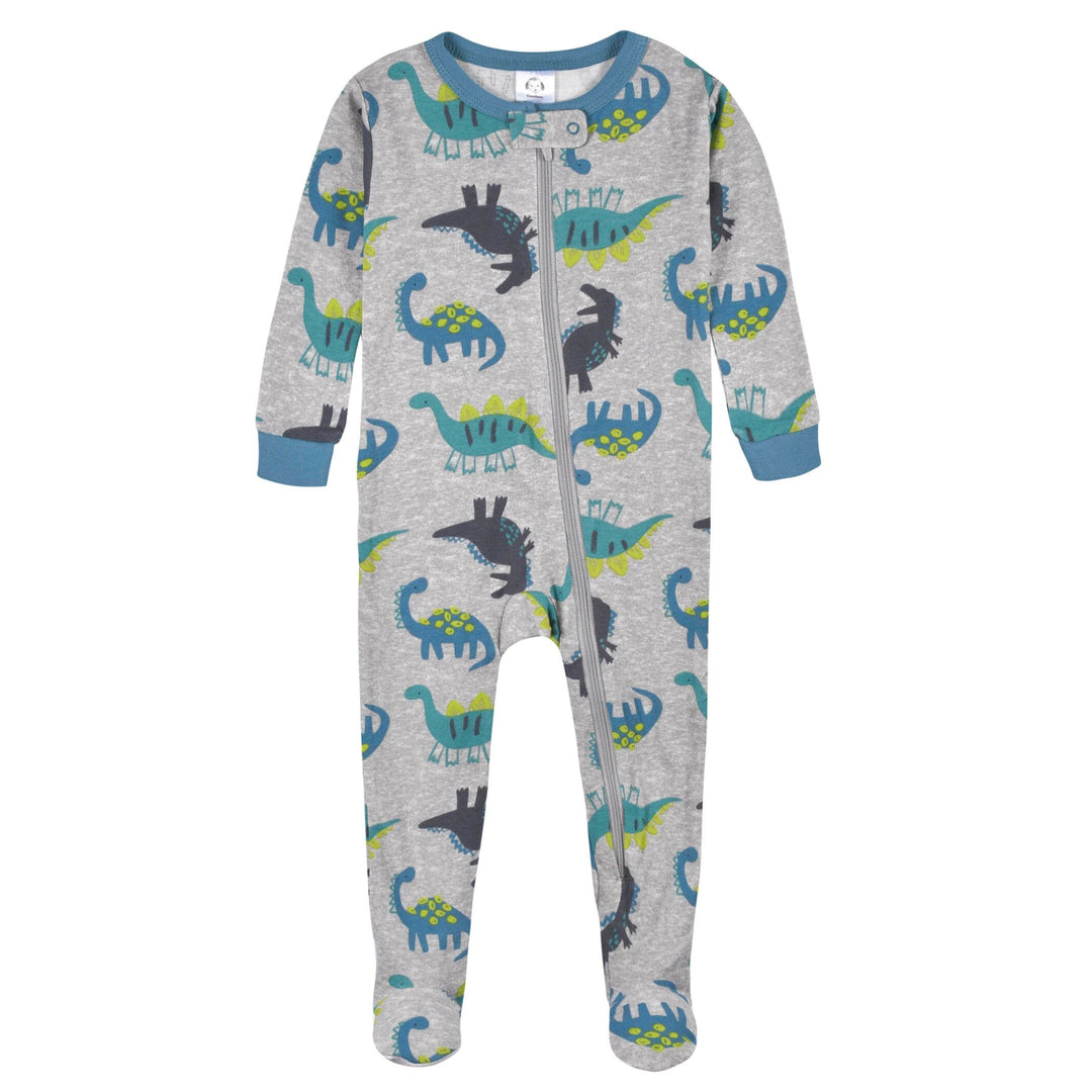 2-Pack Baby & Toddler Boys Big Dino Snug Fit Footed Cotton Pajamas