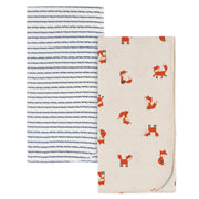 2-Pack Baby Boys Fox Flannel Blankets Blankets Gerber® 