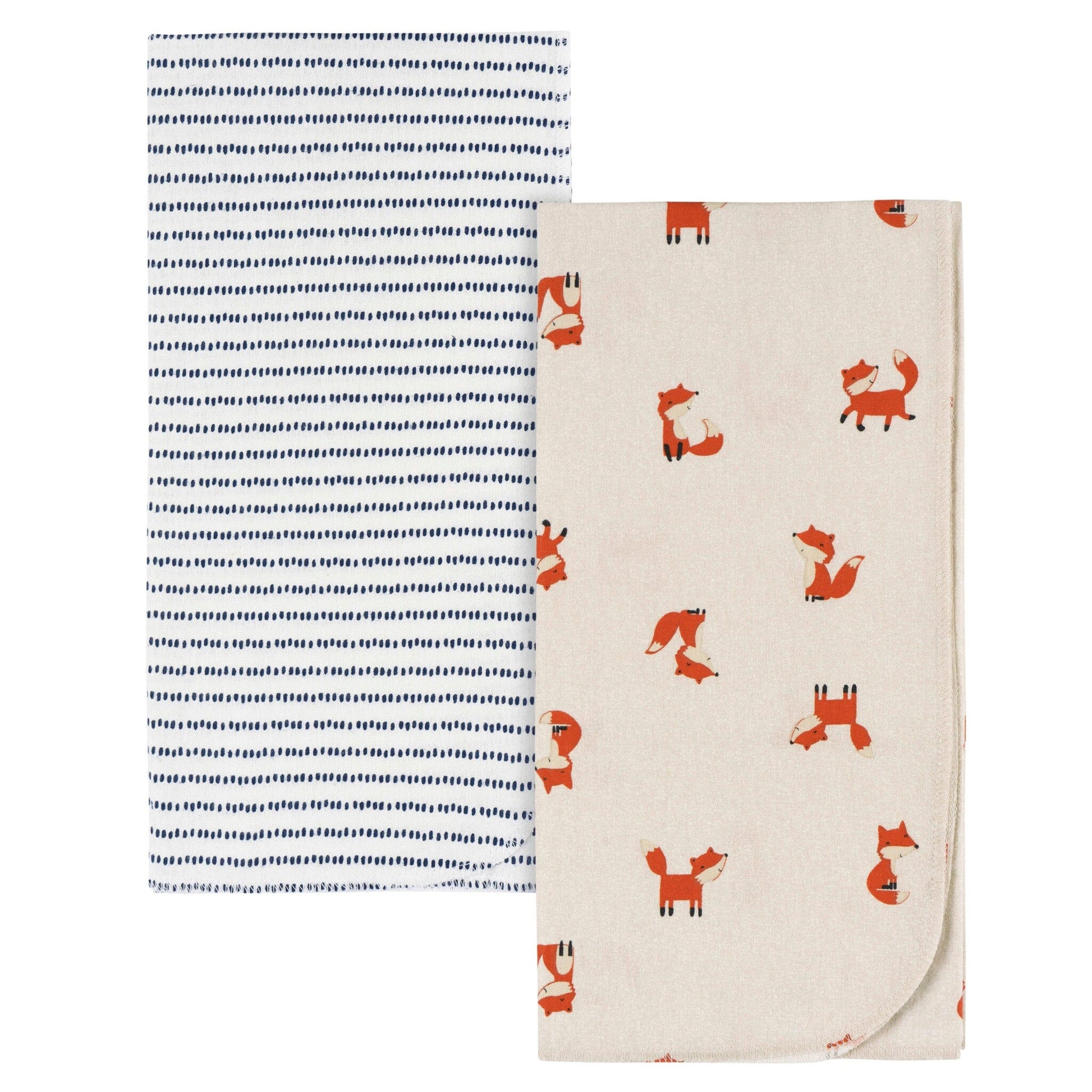 2-Pack Baby Boys Fox Flannel Blankets Blankets Gerber® 