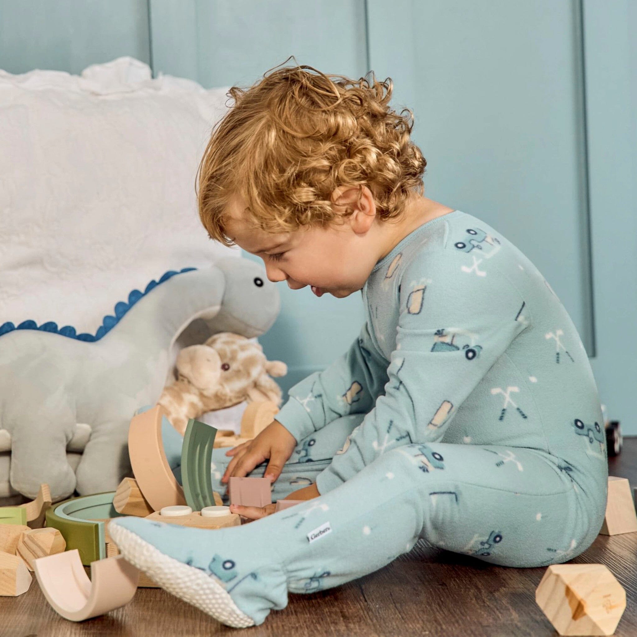 2-Pack Baby & Toddler Boys Golf Footed Fleece Pajamas Sleepwear Gerber® 