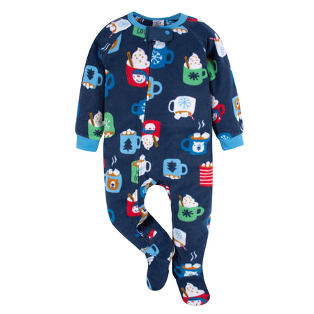 2-Pack Baby Neutral Hot Chocolate Fleece Pajamas, 3-6M
