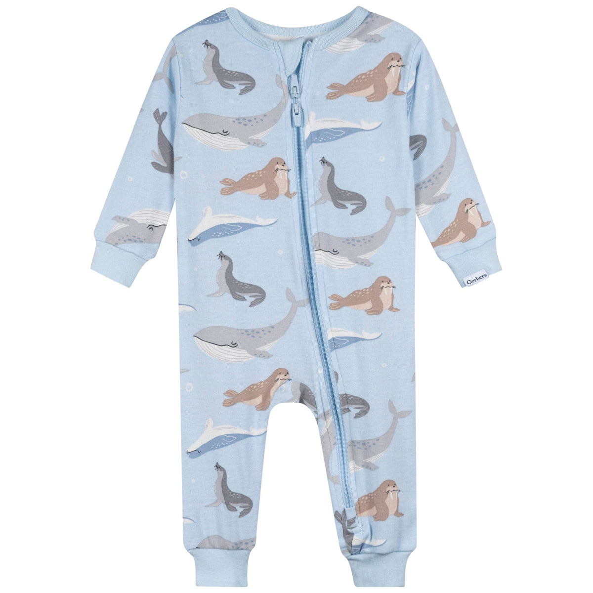 2-Pack Baby & Toddler Boys Ocean Mammals Snug Fit Footless Pajamas sleepwear Gerber® 