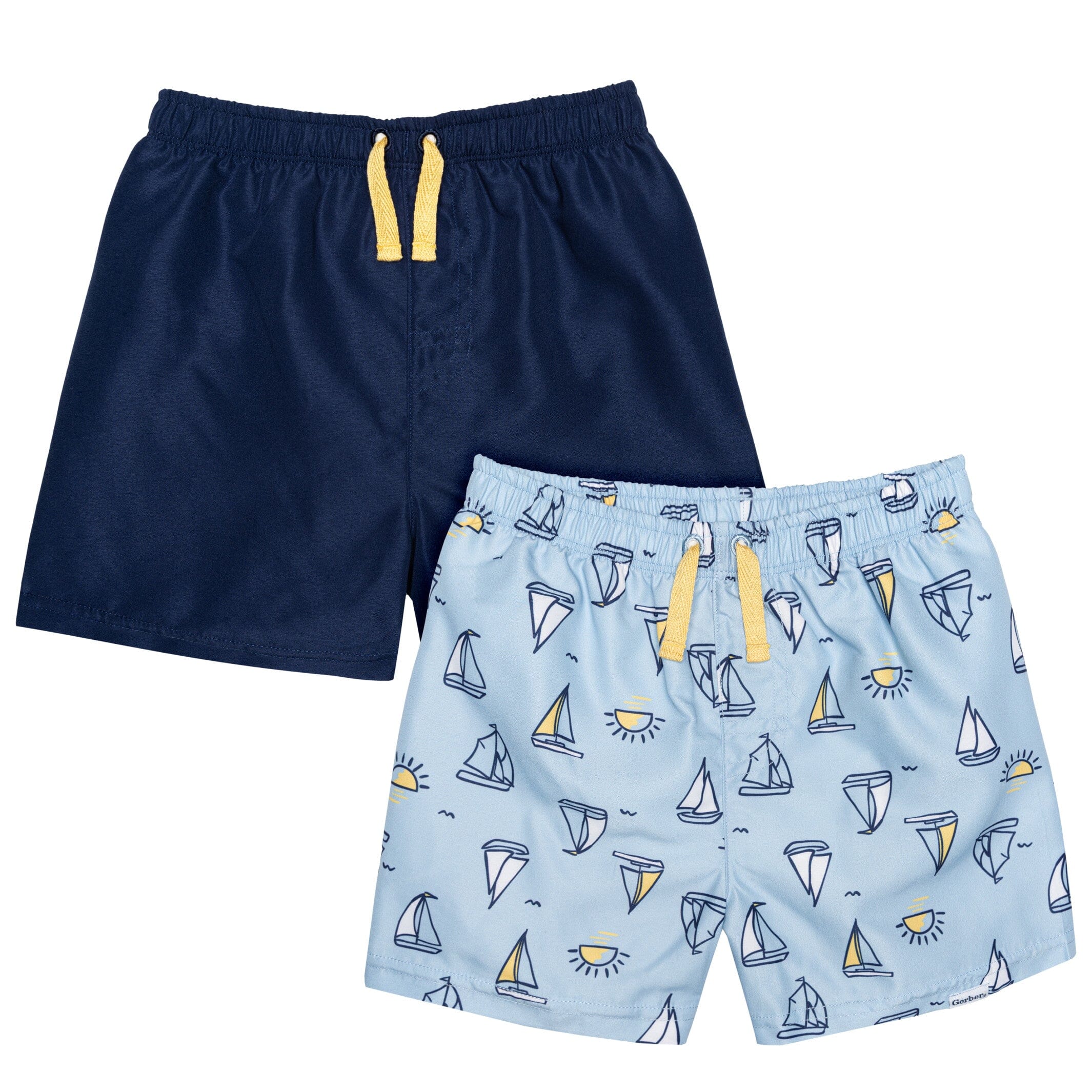 2-Pack Baby & Toddler Boys Sailboats Swim Trunks