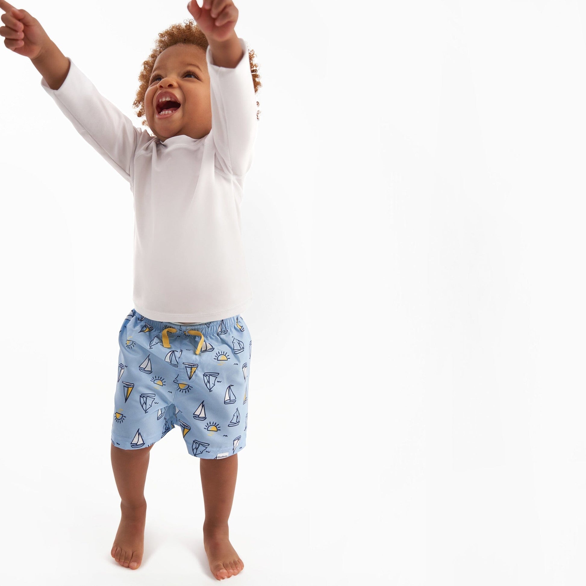 2-Pack Baby & Toddler Boys Sailboats Swim Trunks