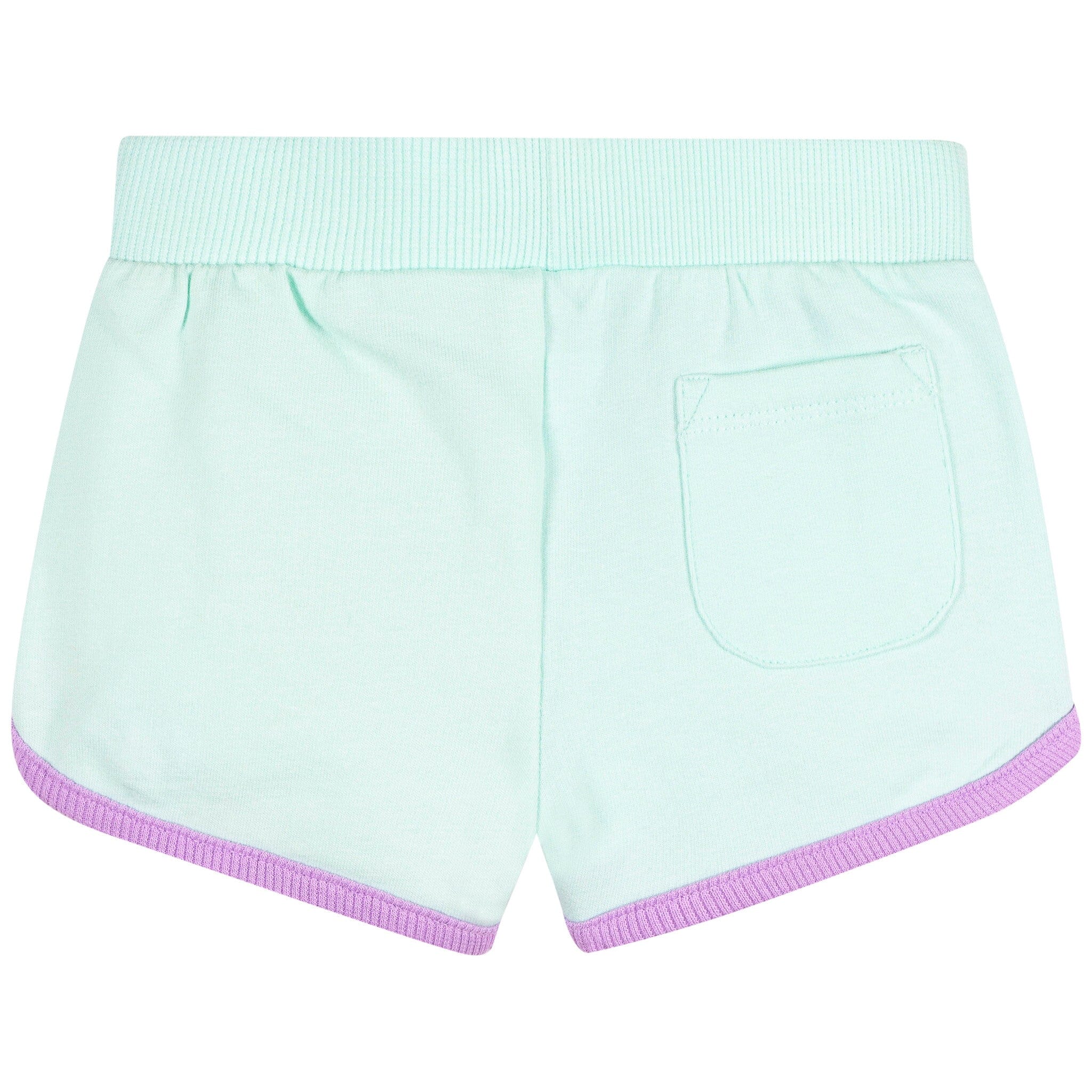2-Pack Baby & Toddler Girls Aqua & Purple Knit Dolphin Shorts Pants & Bottoms Gerber® 