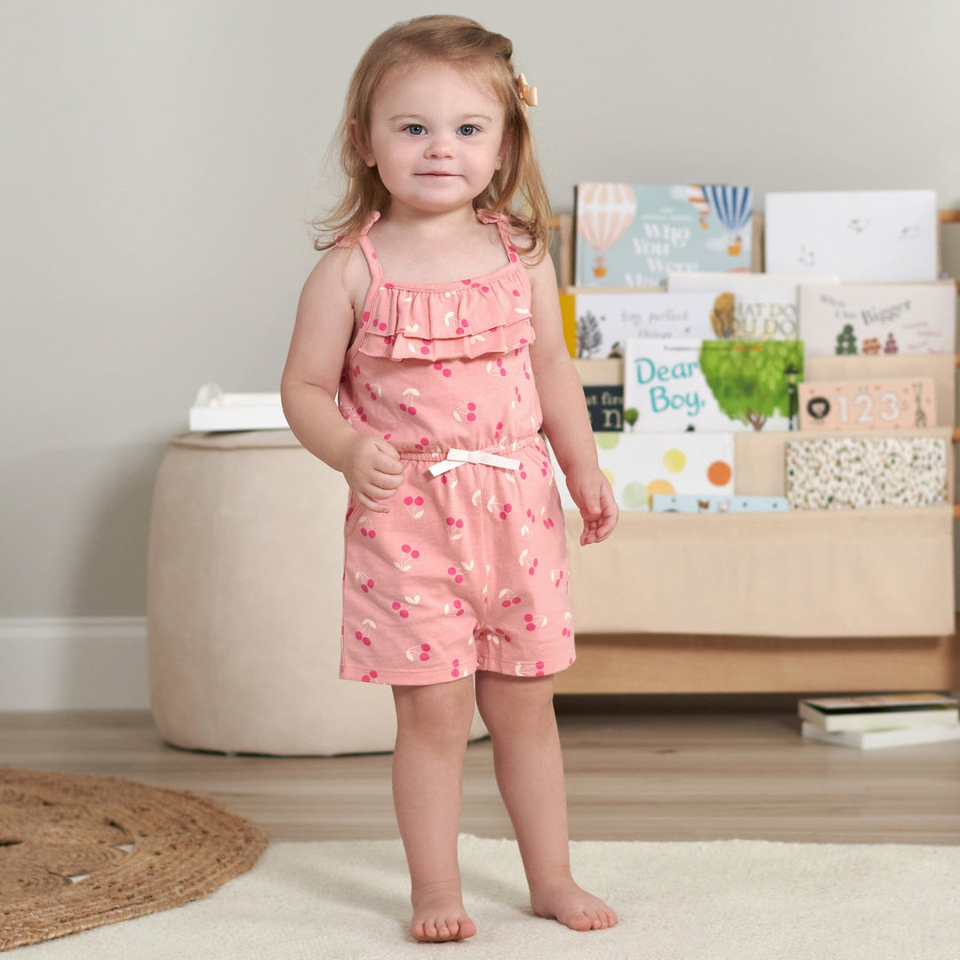 2-Pack Baby Girls Cherry Blossom Tank Rompers – Gerber Childrenswear