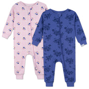 2-Pack Baby & Toddler Girls Floral Snug Fit Footless Pajamas sleepwear Gerber® 