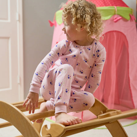 2-Pack Baby & Toddler Girls Floral Snug Fit Footless Pajamas