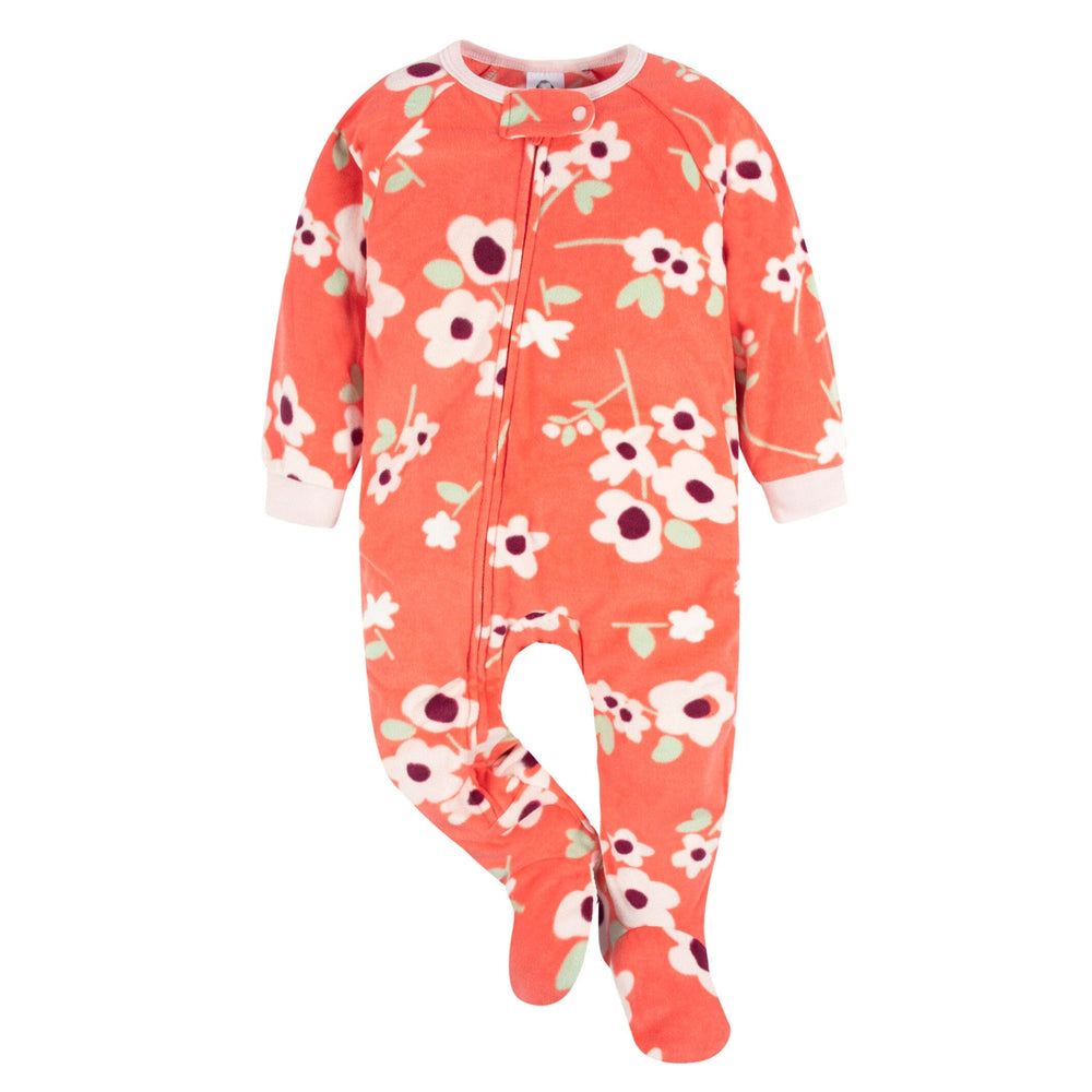 2-Pack Baby & Toddler Girls Flower Toss Blanket Sleepers
