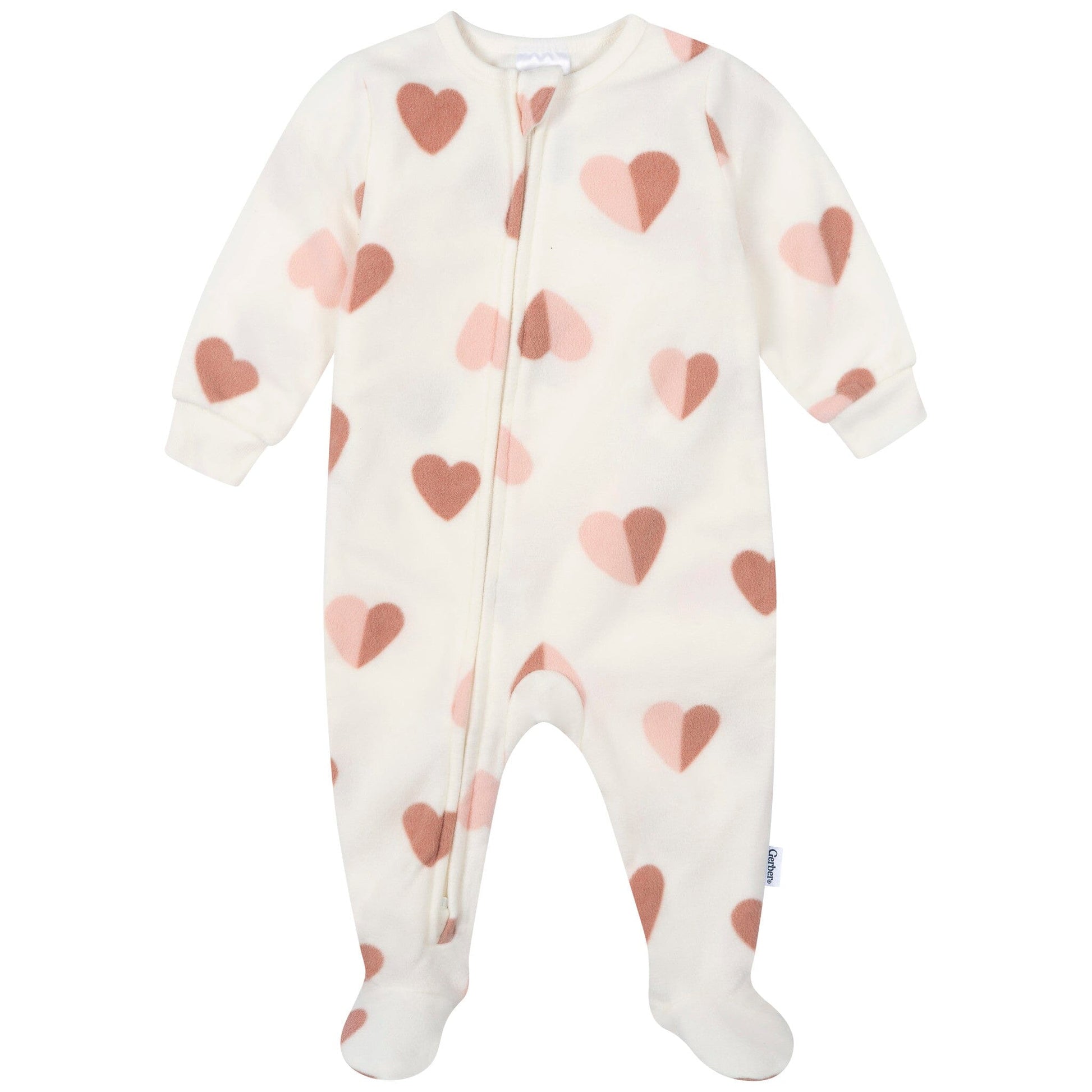 2-Pack Baby & Toddler Girls Hearts Footed Fleece Pajamas Sleepwear Gerber® 