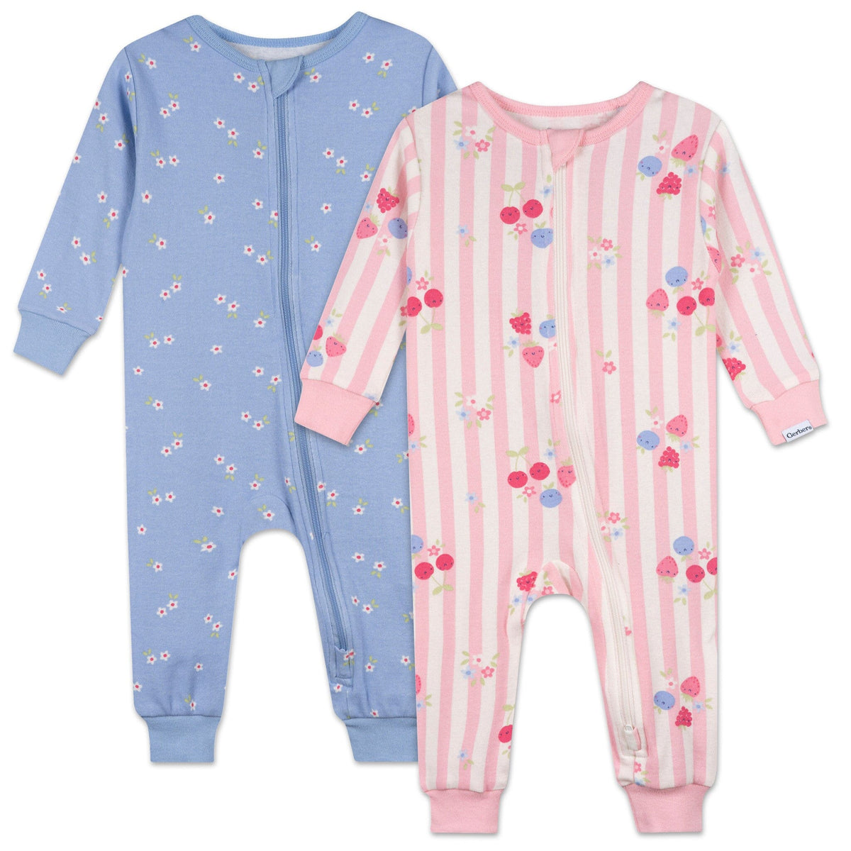 2-Pack Baby & Toddler Girls Fruit Snug Fit Footless Pajamas sleepwear Gerber® 