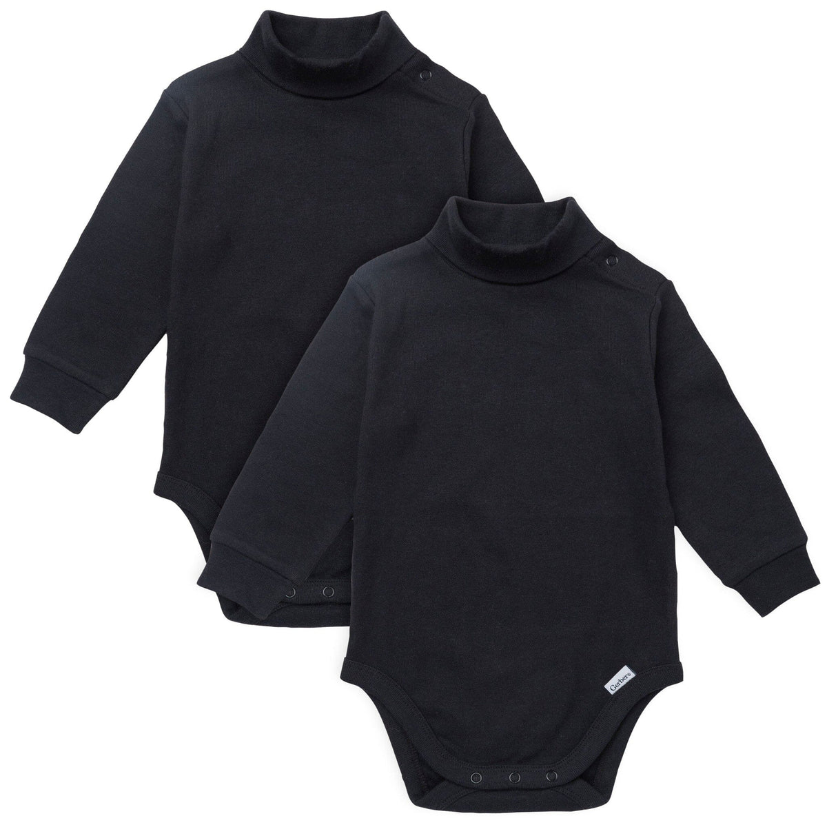 2-Pack Baby & Toddler Neutral Anthracite Turtleneck Onesies® Bodysuits onesies Gerber® 