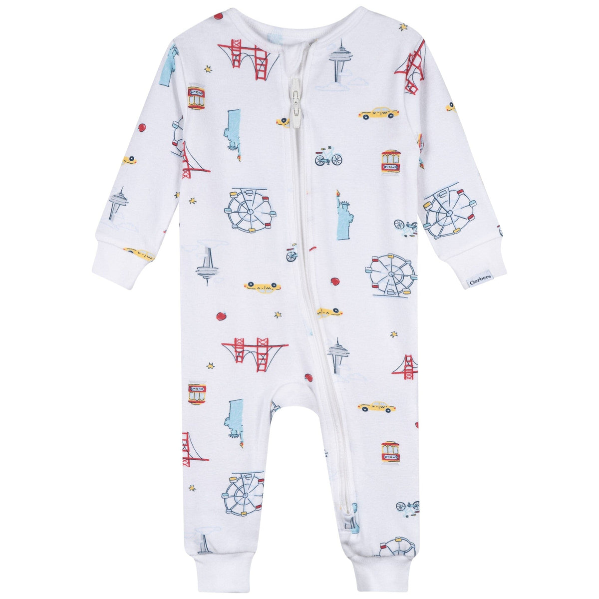 2-Pack Baby & Toddler Neutral City Snug Fit Footless Pajamas sleepwear Gerber® 