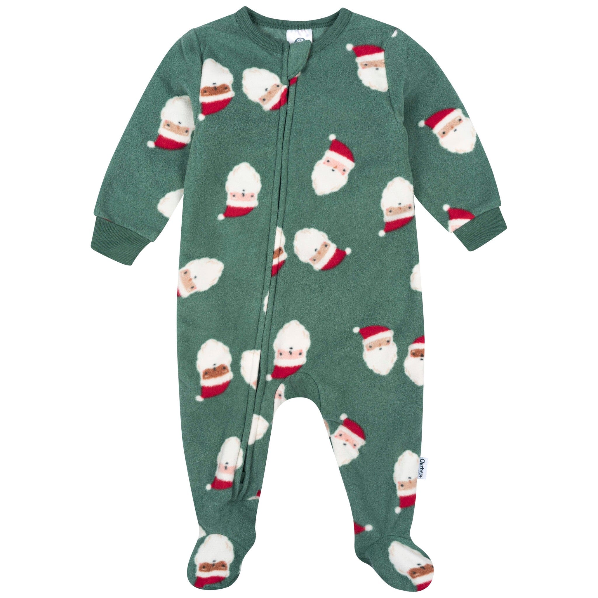 2-Pack Baby & Toddler Neutral Santas Footed Fleece Pajamas Sleepwear Gerber® 