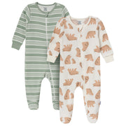2-Pack Baby Boys Brown Bears Sleep 'N Play sleepwear Gerber® 