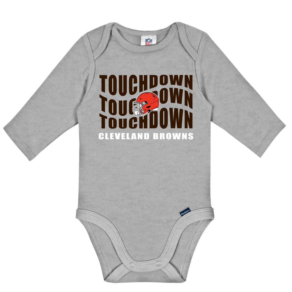 2-Pack Baby Boys Cleveland Browns Long Sleeve Bodysuit Set NFL NFL 