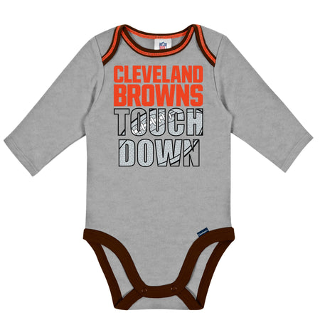 2-Pack Baby Boys Browns Long Sleeve Bodysuits