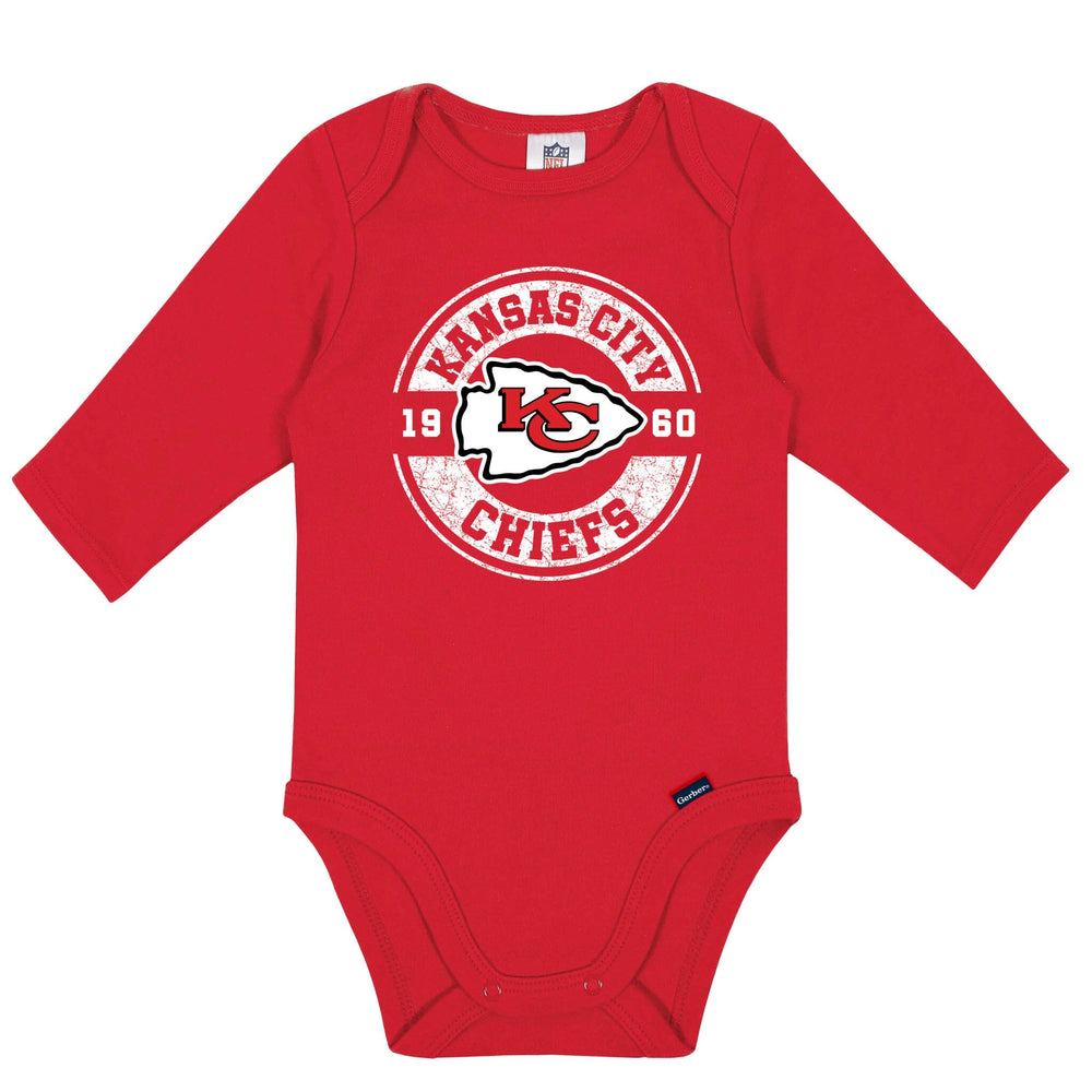 2-Pack Baby Boys Kansas City Chiefs Long Sleeve Bodysuit Set NFL NFL 