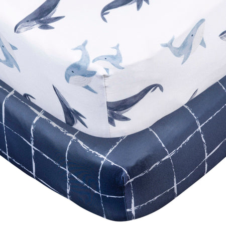 2-Pack Boys Coastal Calm Stretchy Crib Sheets
