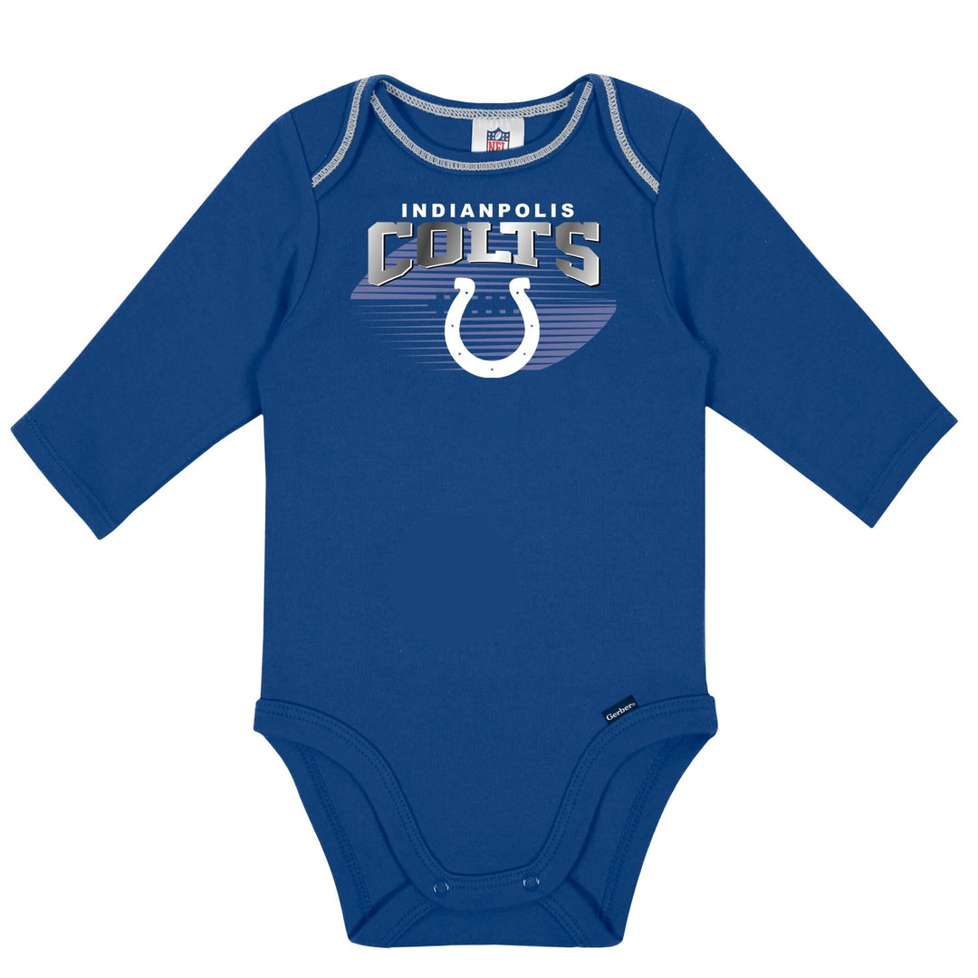 2-Pack Baby Boys Colts Long Sleeve Bodysuits