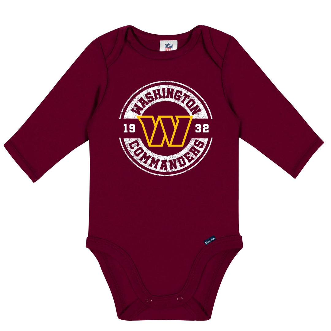 2-Pack Baby Boys Commanders Long Sleeve Bodysuit Set NFL NFL 