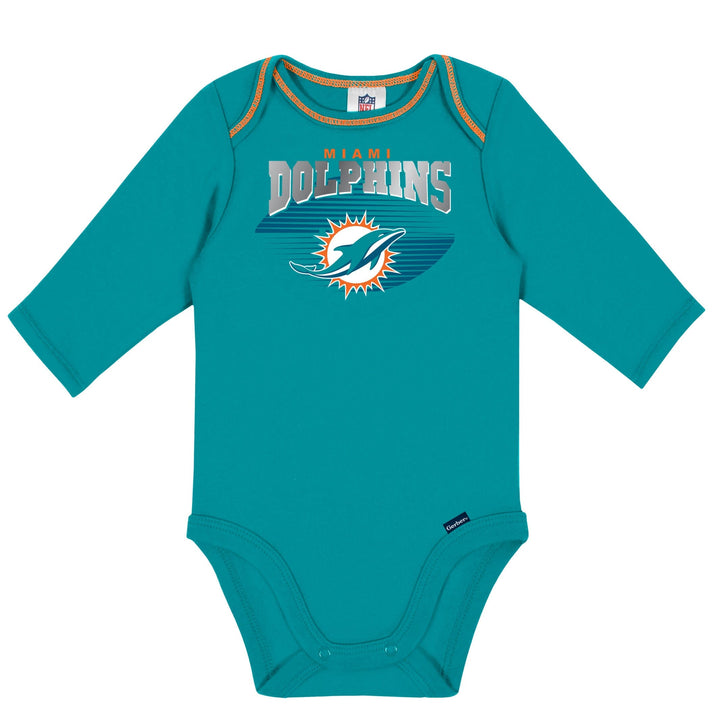 2-Pack Baby Boys Dolphins Long Sleeve Bodysuits