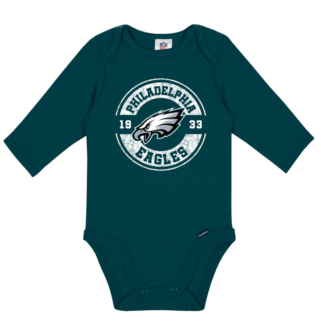 2-Pack Baby Boys Philidelphia Eagles Long Sleeve Bodysuit Set NFL NFL 