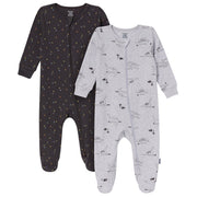 2-Pack Baby Boys Gray Dinos Sleep 'N Play sleepwear Gerber® 