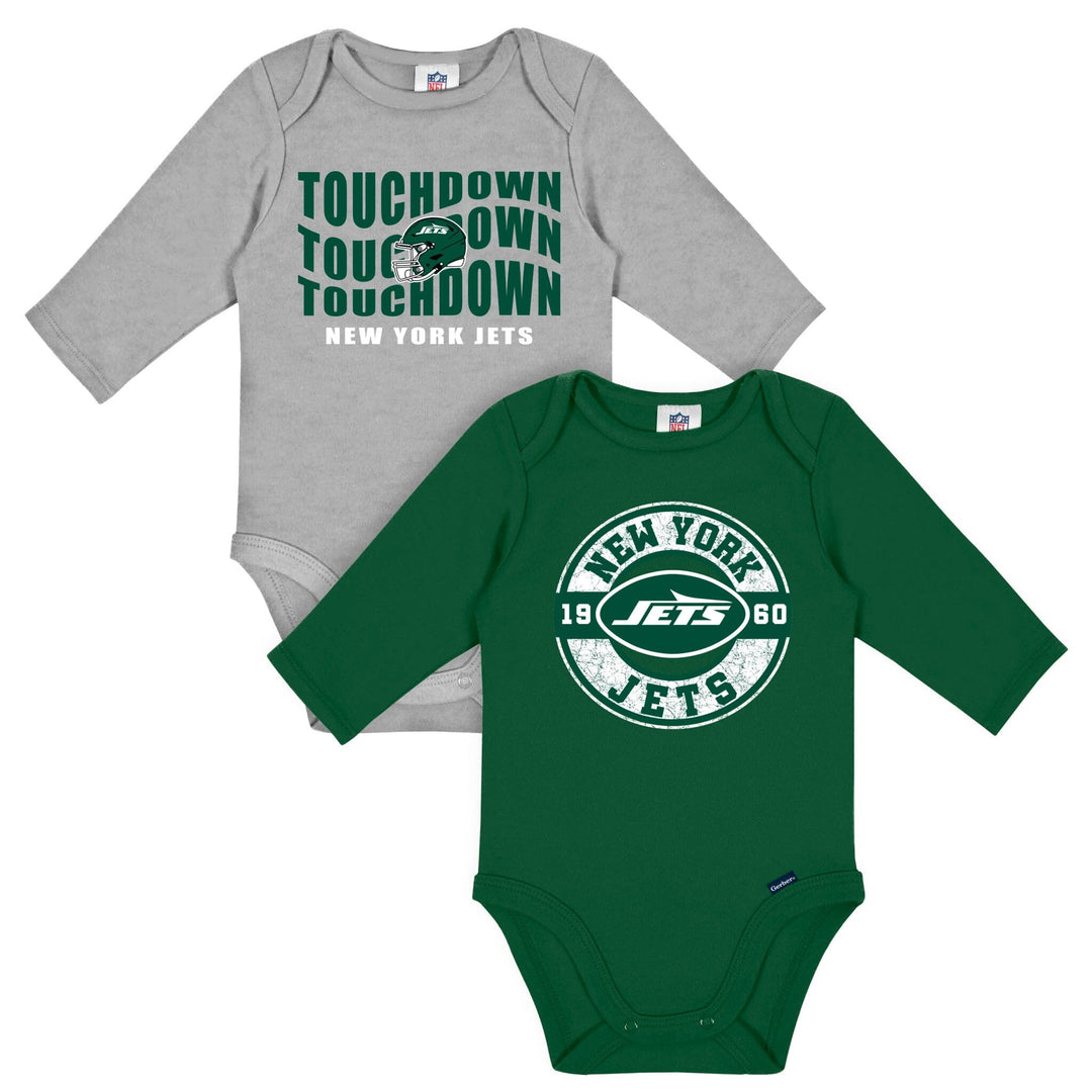 2-Pack Baby Boys New York Jets Long Sleeve Bodysuit Set NFL NFL 