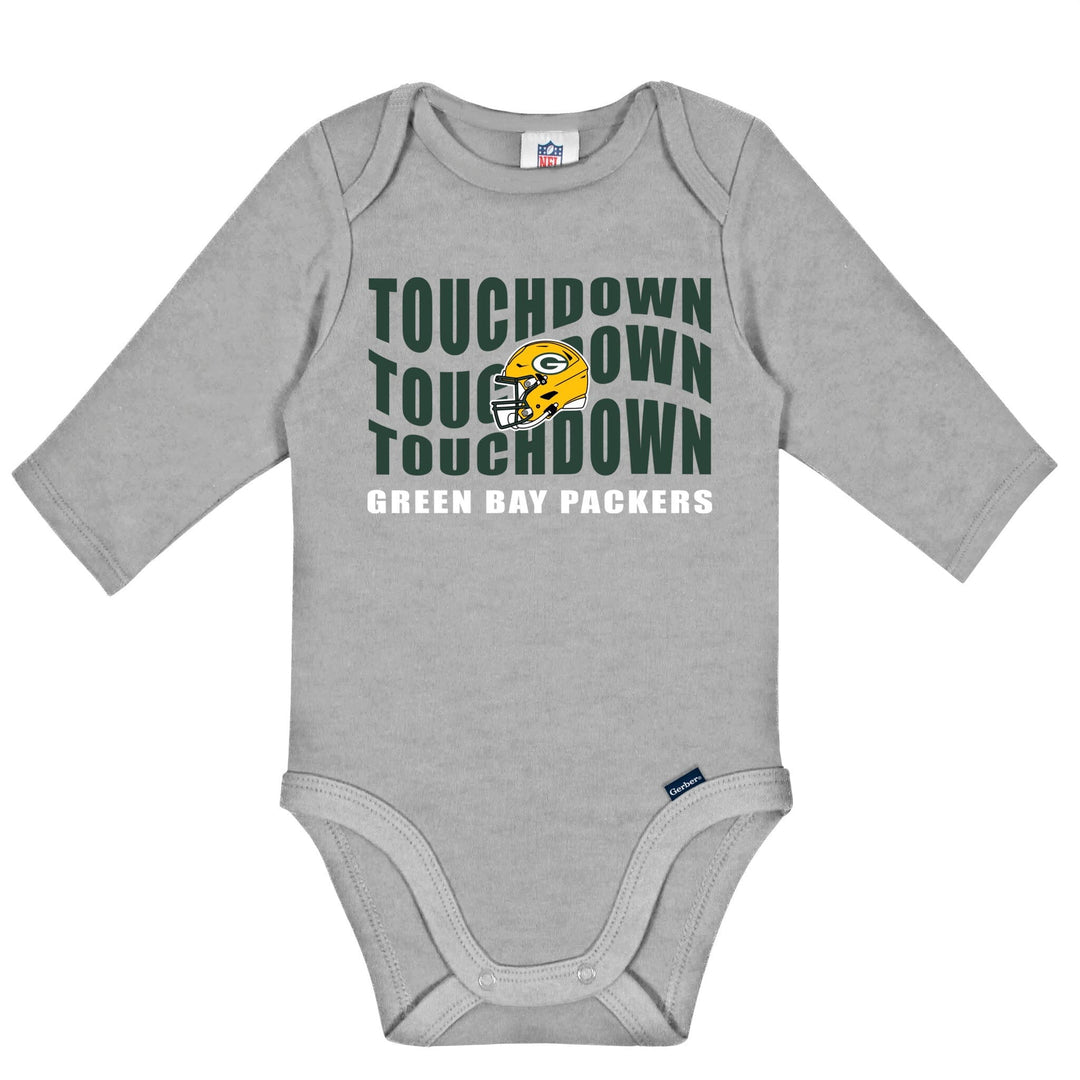 2-Pack Baby Boys Green Bay Packers Long Sleeve Bodysuit Set NFL NFL 
