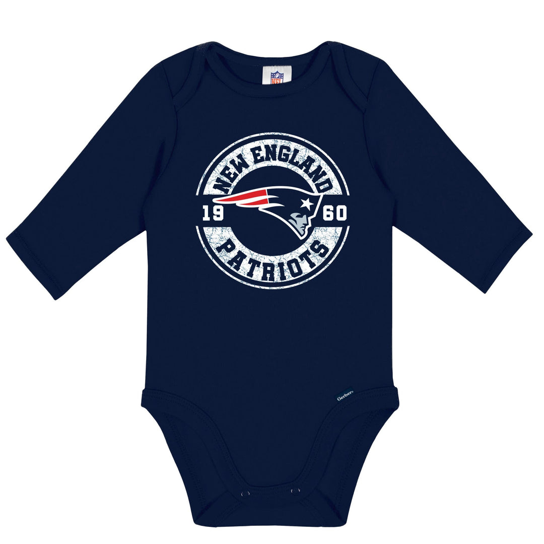 2-Pack Baby Boys New England Patriots Long Sleeve Bodysuit Set NFL NFL 