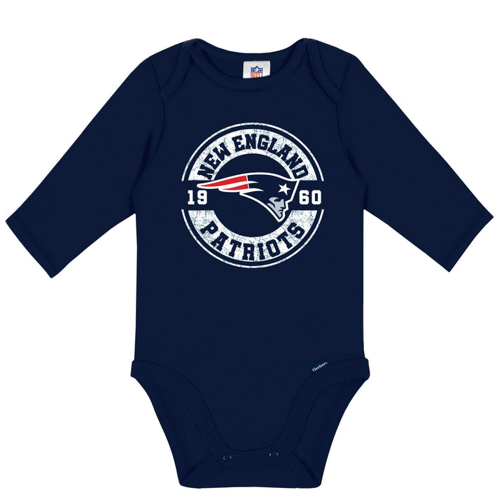2-Pack Baby Boys New England Patriots Long Sleeve Bodysuit Set NFL NFL 