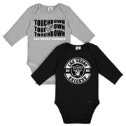 2-Pack Baby Boys Las Vegas Raiders Long Sleeve Bodysuit Set NFL NFL 