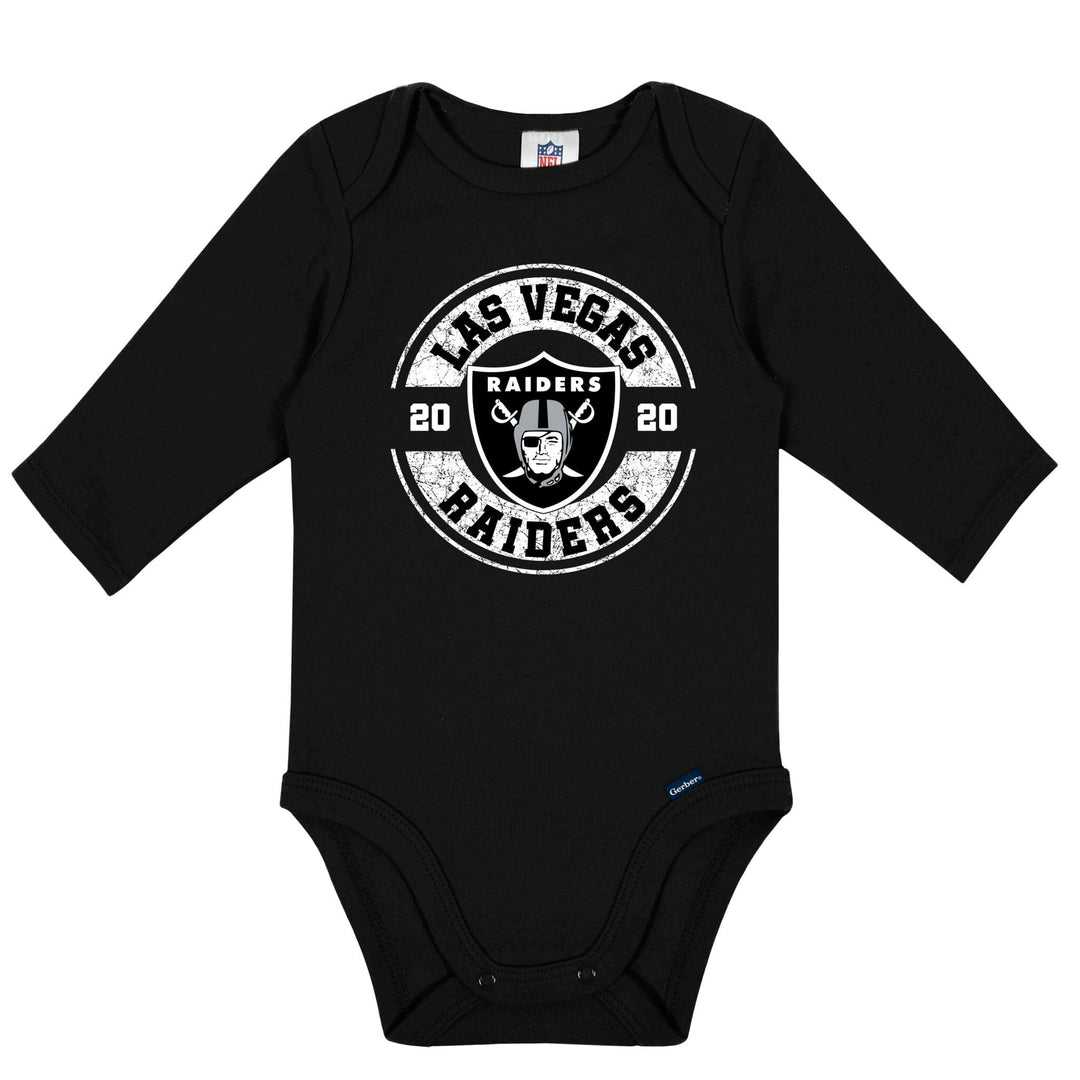 2-Pack Baby Boys Las Vegas Raiders Long Sleeve Bodysuit Set NFL NFL 