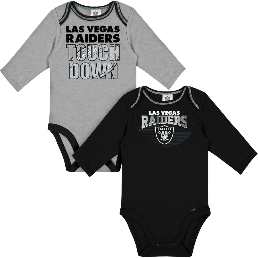 Infant Black/Silver/Heathered Gray Las Vegas Raiders Champ 3