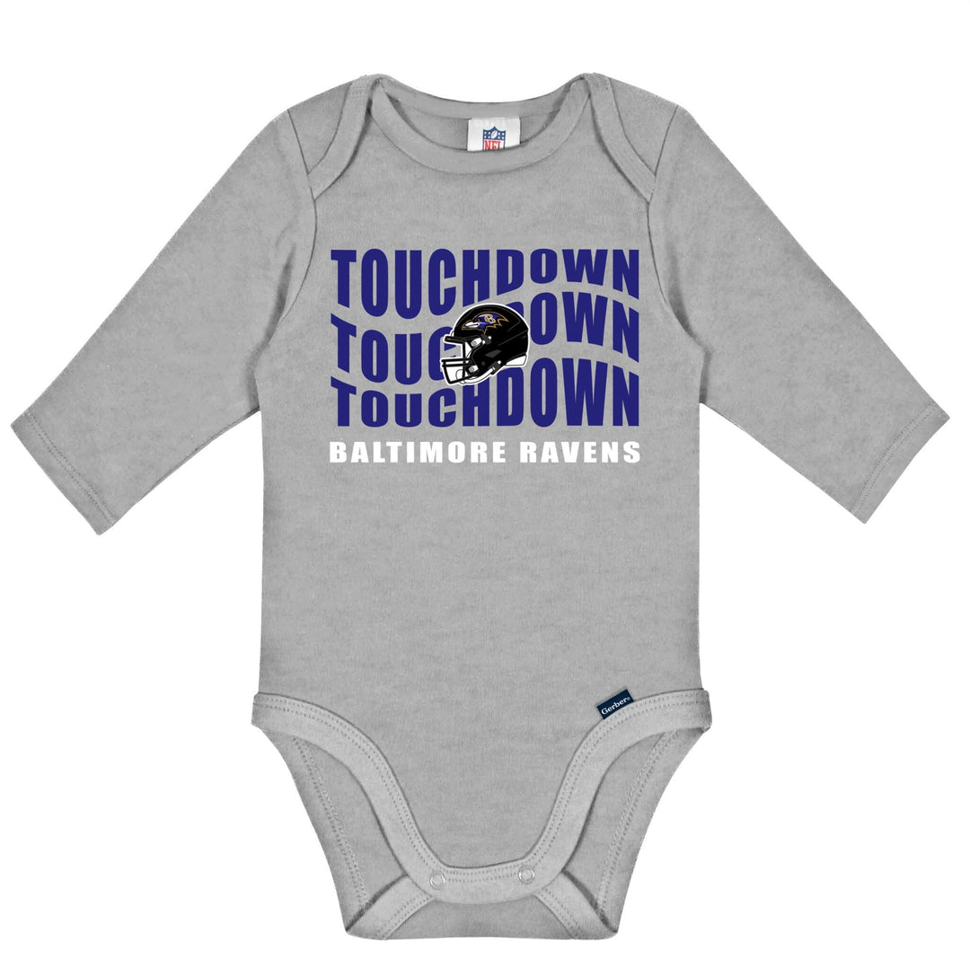 2-Pack Baby Boys Baltimore Ravens Long Sleeve Bodysuit Set NFL NFL 