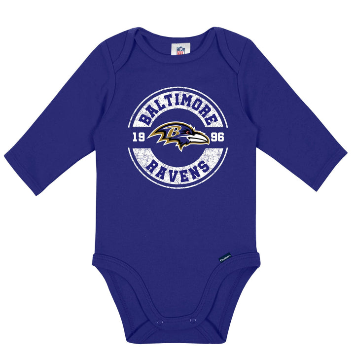 2-Pack Baby Boys Baltimore Ravens Long Sleeve Bodysuit Set NFL NFL 