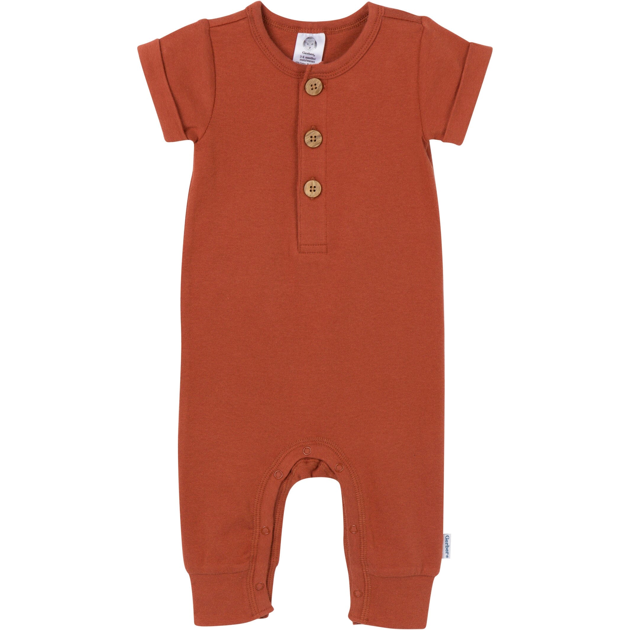 2-Pack Baby Boys Rust/Olive Romper