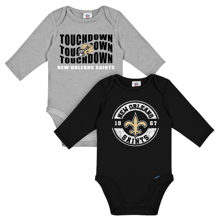 2-Pack Baby Boys New Orleans Saints Long Sleeve Bodysuit Set NFL NFL 