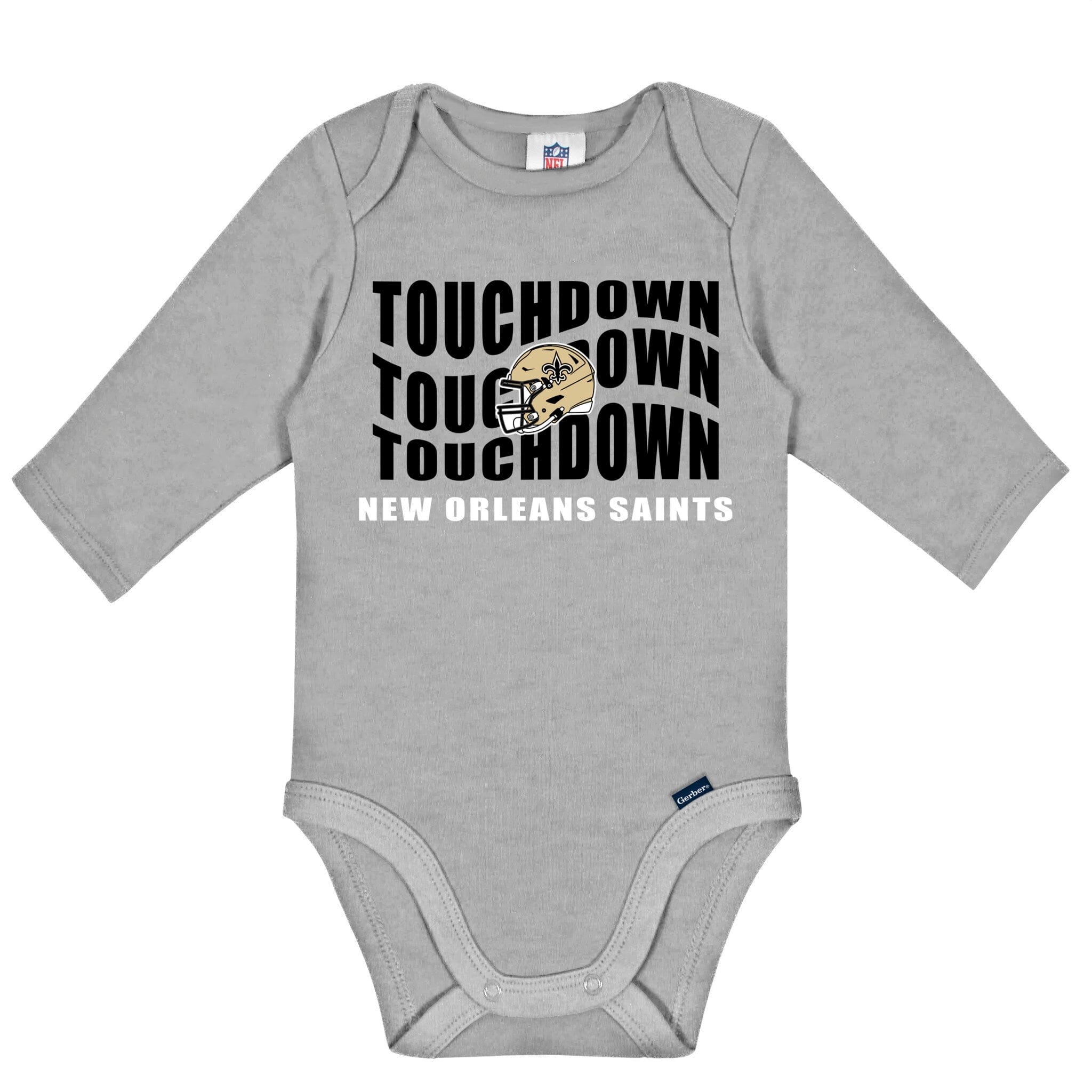 2-Pack Baby Boys New Orleans Saints Long Sleeve Bodysuit Set NFL NFL 
