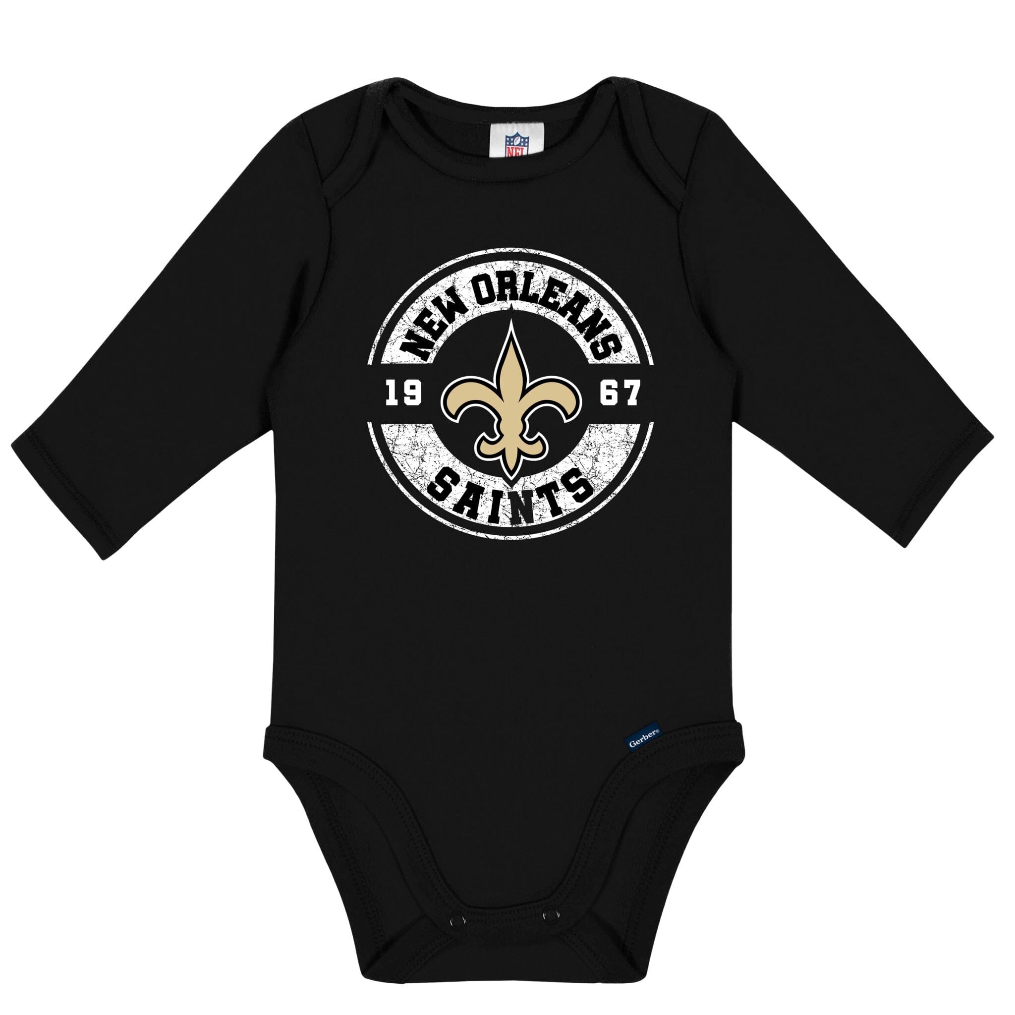 2-Pack Baby Boys New Orleans Saints Long Sleeve Bodysuit Set NFL NFL 