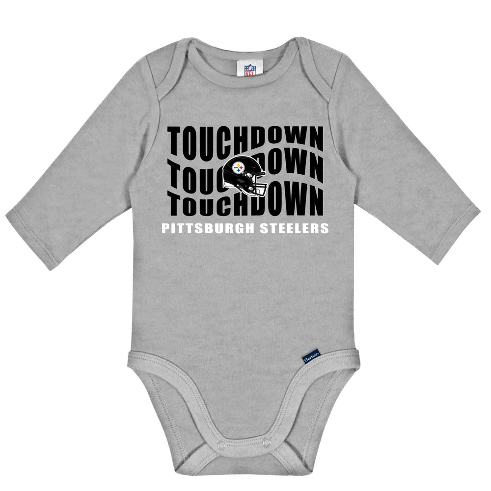 2-Pack Baby Boys Pittsburgh Steelers Long Sleeve Bodysuit Set NFL NFL 