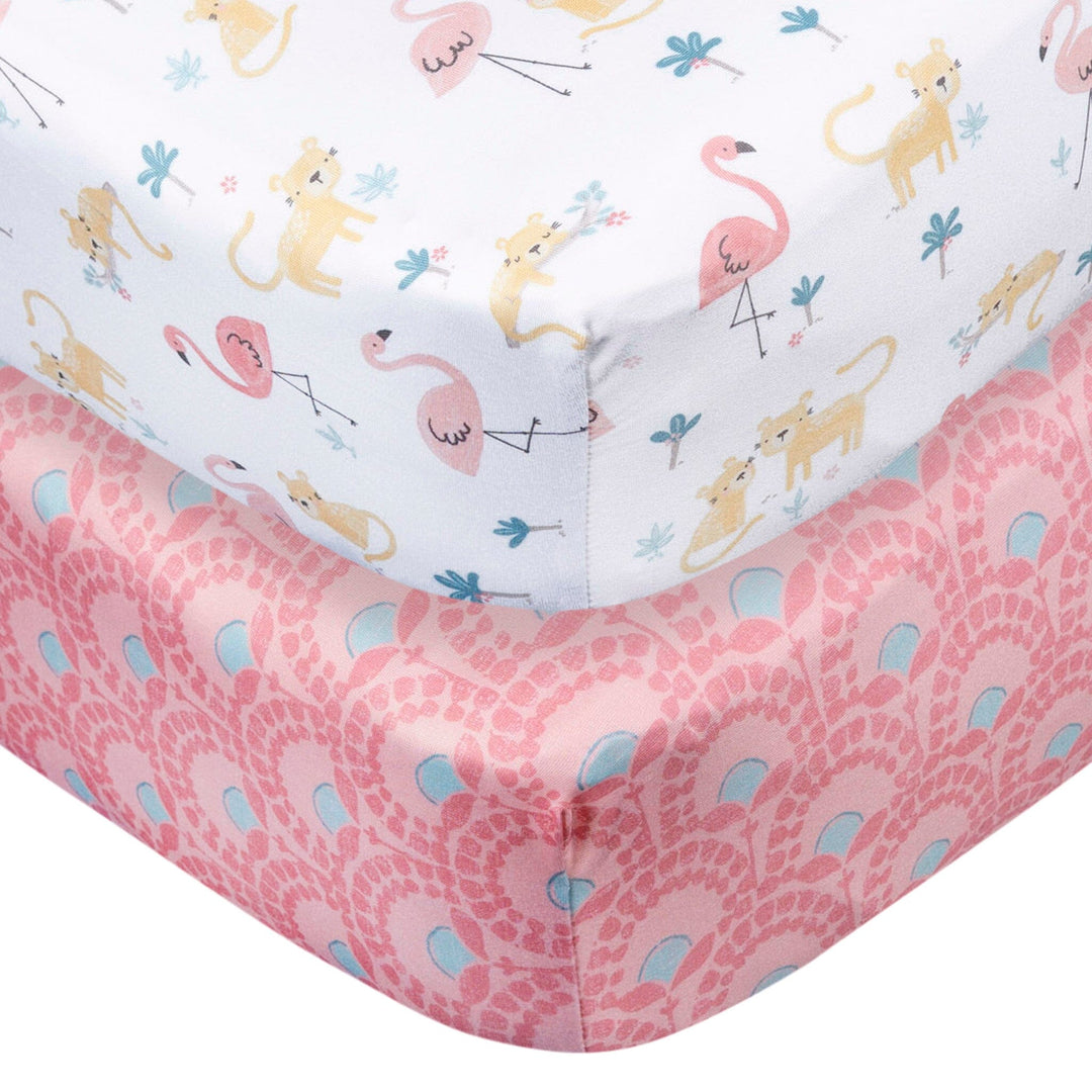 2-Pack Baby Girls Animal Geo Crib Sheet Crib Sheets Gerber® 