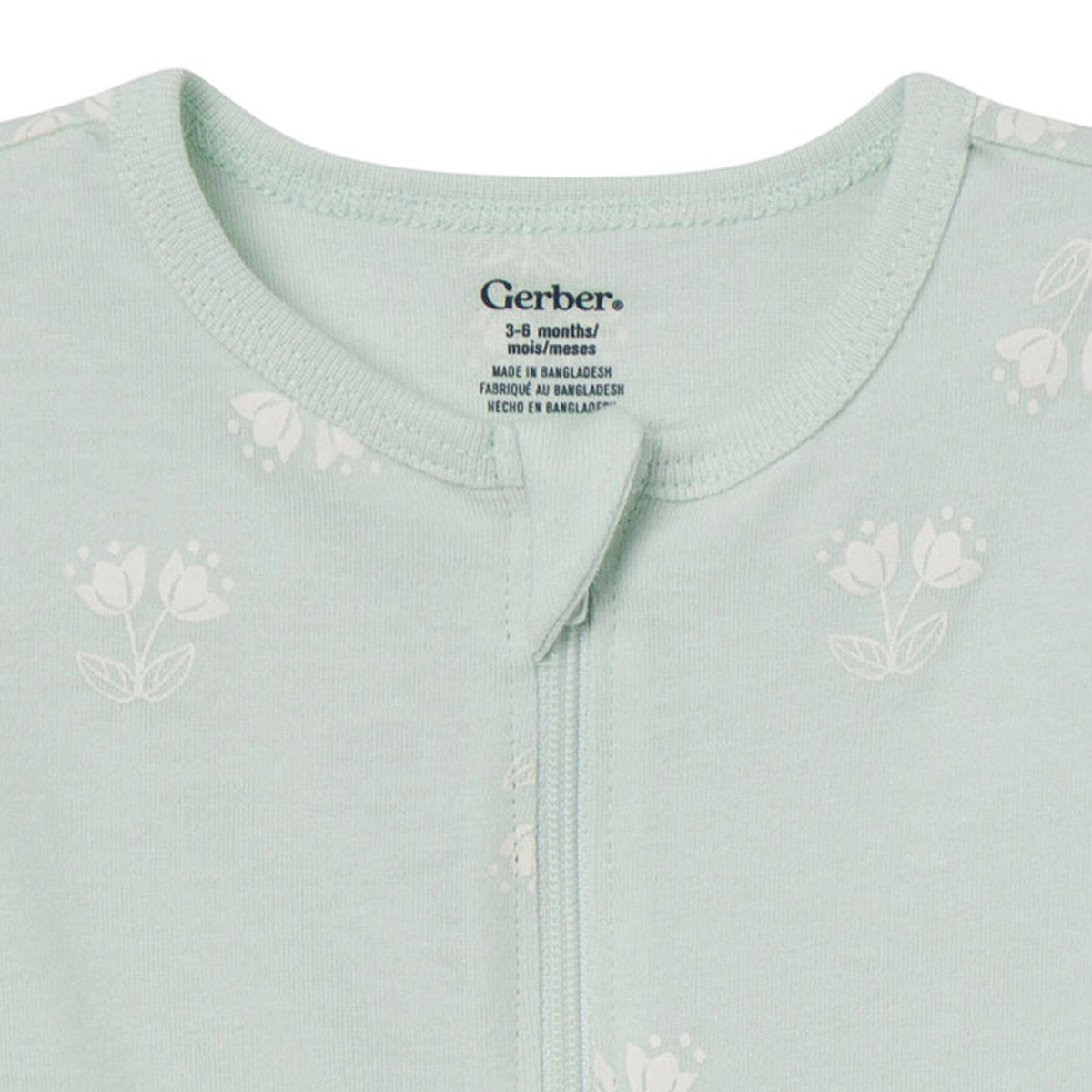 2-Pack Baby Girls Blush & Sage Floral Sleep 'N Play sleepwear Gerber® 