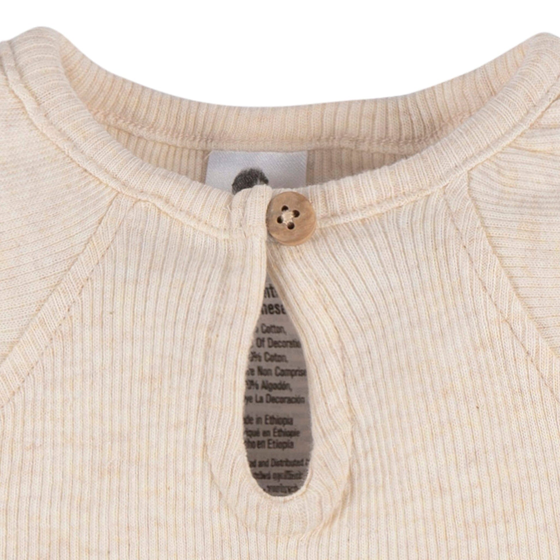 2-Pack Baby Girls Light Oatmeal Heather Bodysuit and Shorts Set