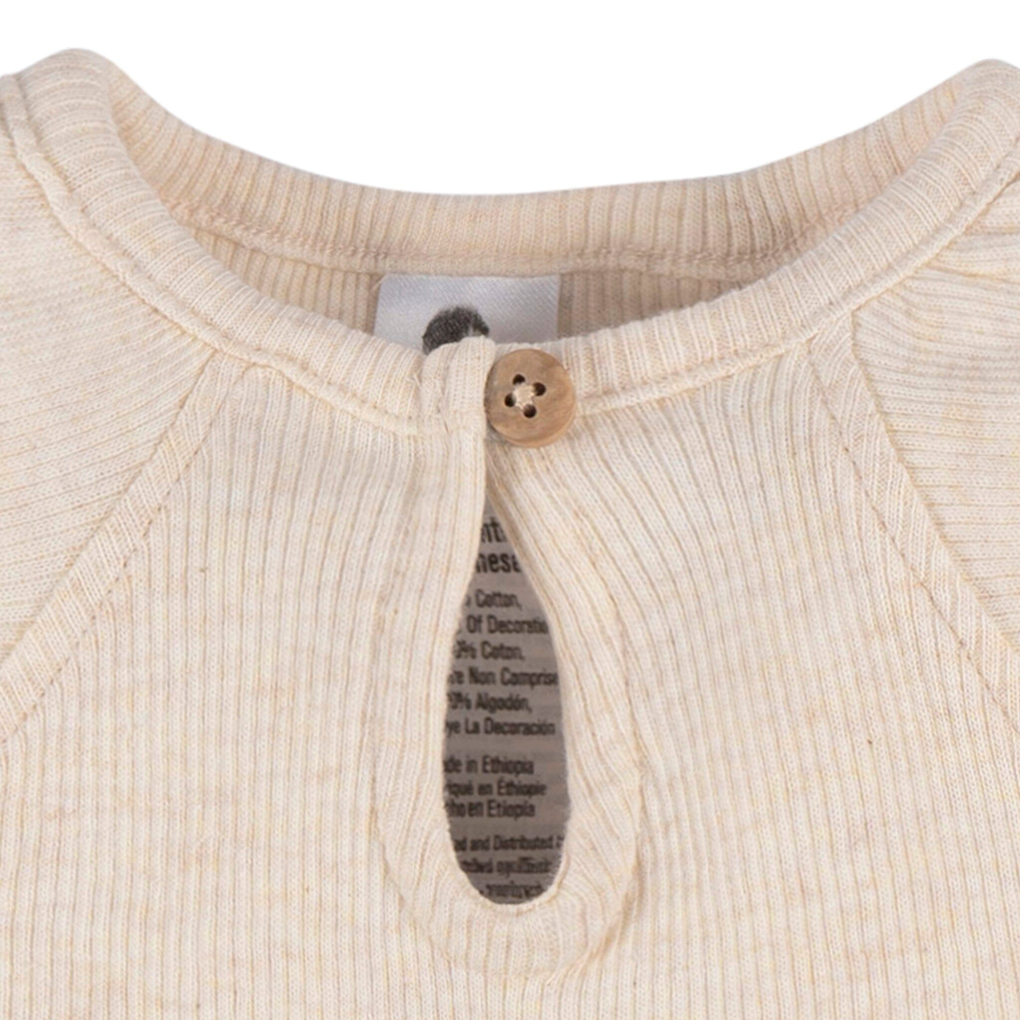 2-Pack Baby Girls Light Oatmeal Heather Bodysuit and Shorts Set